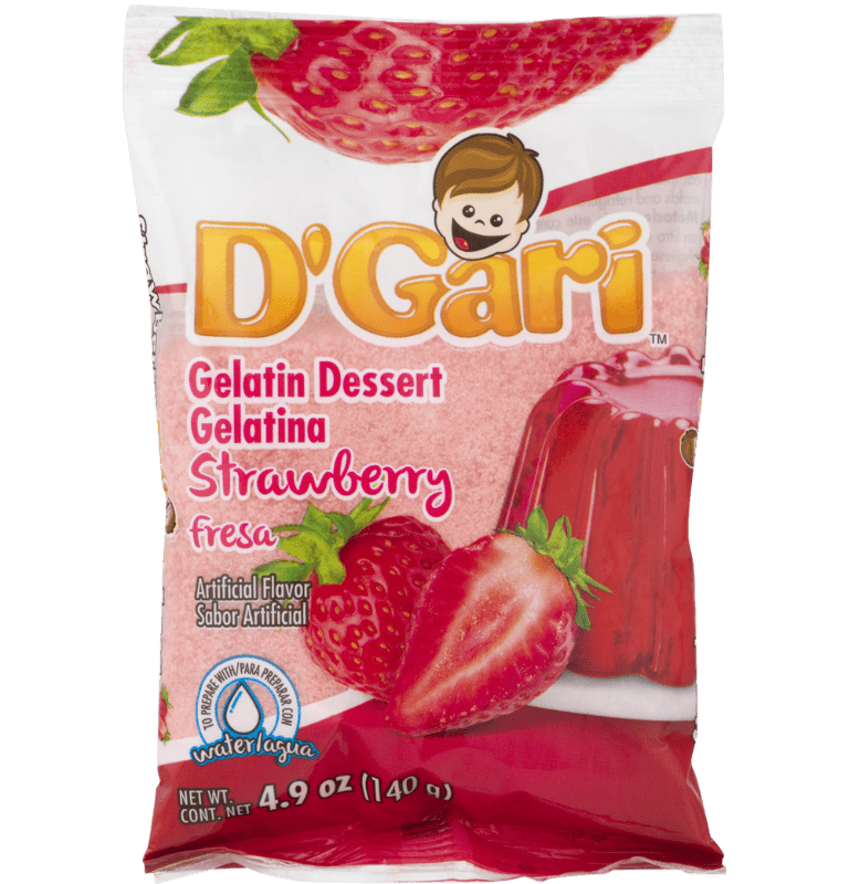 D Gari Gelatin Strw/Water 24/4.2oz - General Distribution