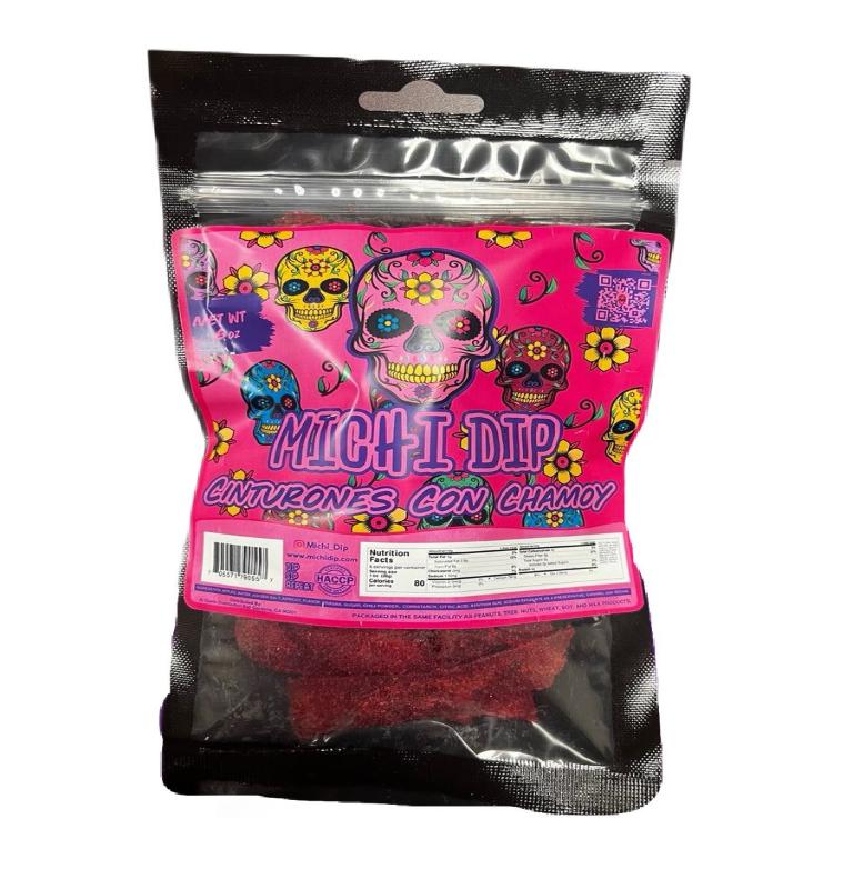 Michi Dip Cinturones Con Chamoy 6 oz /24 CT - General Distribution