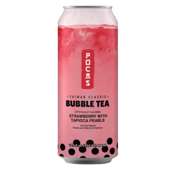 Pocas Bubble Tea strawberry 24/16.5 Oz - General Distribution