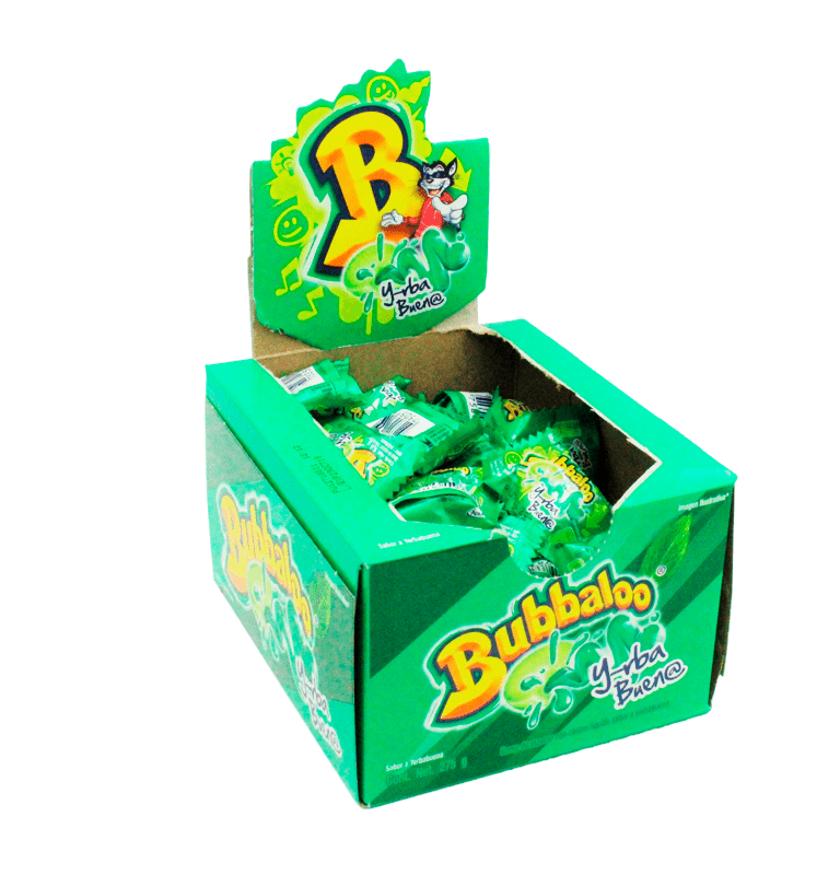 Adams Bubbaloo Yerbabuena. 50 pz - General Distribution