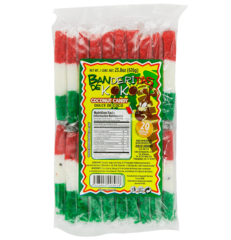 Coconut Candy Banderita de Coco 20 pz - General Distribution