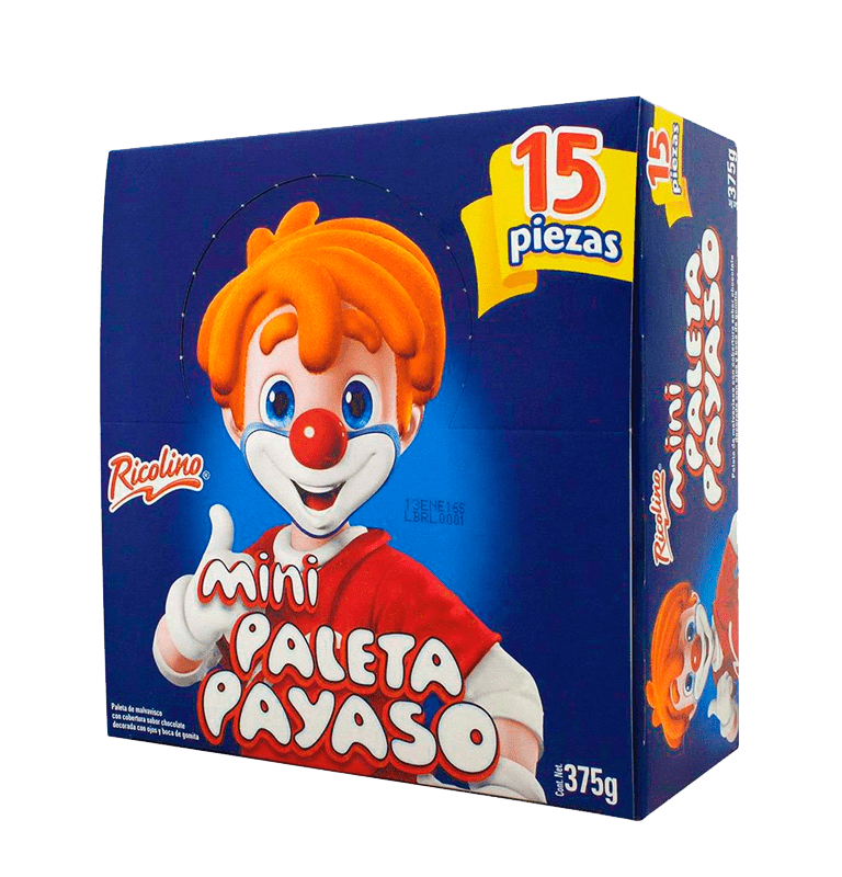 Ricolino Paletas Payaso Display Mini 12/15 - General Distribution