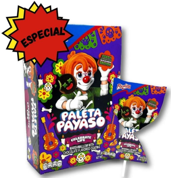 Ricolino paleta payaso Dia de muertos 6/10 pz