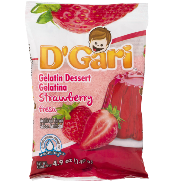 D Gari Gelatin Strw/Water 24/4.2oz