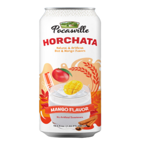 Pocasville Horchata Drink Mango 12/16.5 Oz