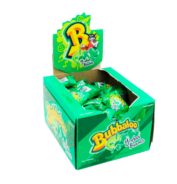 Chicle con relleno líquido sabor cereza. 50 piezas.