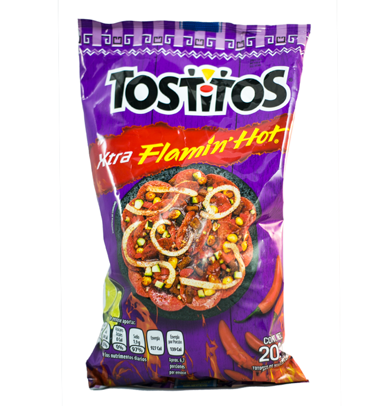 Sabritas Tostitos Grandes Xtra Flaming Hot 200 gr