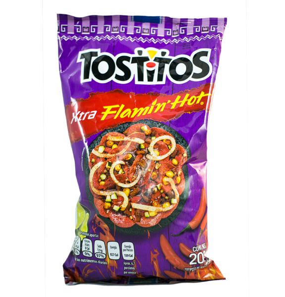 Sabritas Tostitos Grandes Xtra Flaming Hot 200 gr