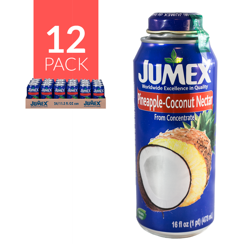 Jumex Lata Botella Coco-Piña pack de 12 de 16oz