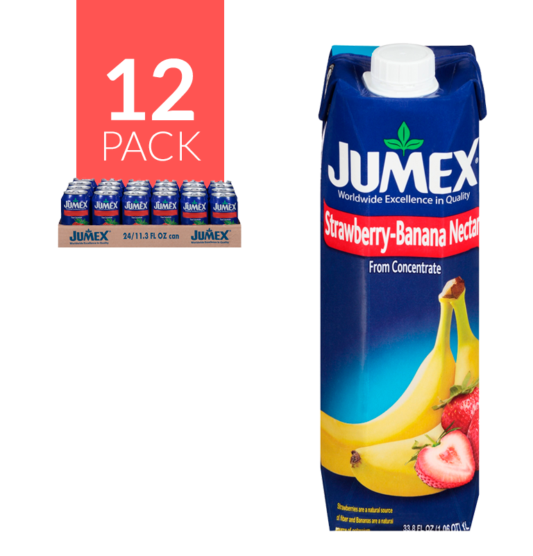 Jumex Tetra Fresa-Platano 12 Pack de 33.8oz