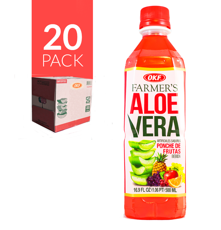 Okf - Aloe Drink Ponche de Frutas 20 Pack de 500 ml