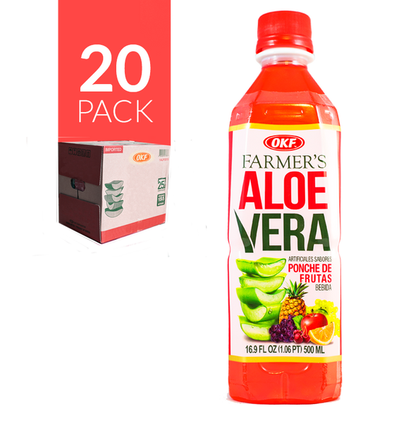 Okf - Aloe Drink Ponche de Frutas 20 Pack de 500 ml